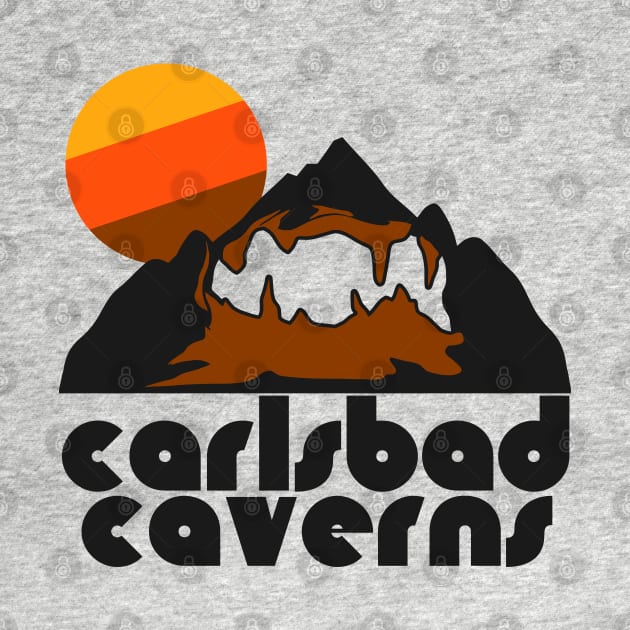 Retro Carlsbad Caverns ))(( Tourist Souvenir National Park Design by darklordpug